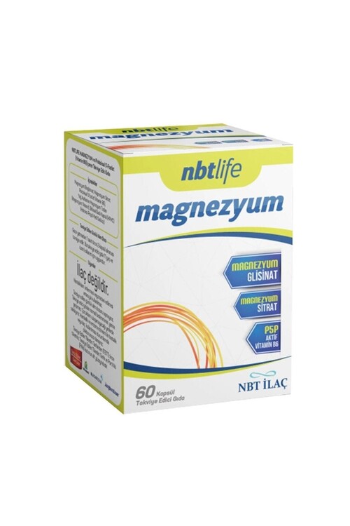 Nbt İlaç - Nbt Lıfe Magnezyum & P5p(VIT.B6) 60kapsul