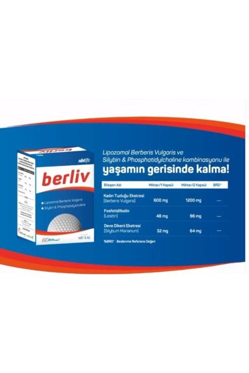 Nbt Life Berliv Lipozamal Berberin 60 Kapsül