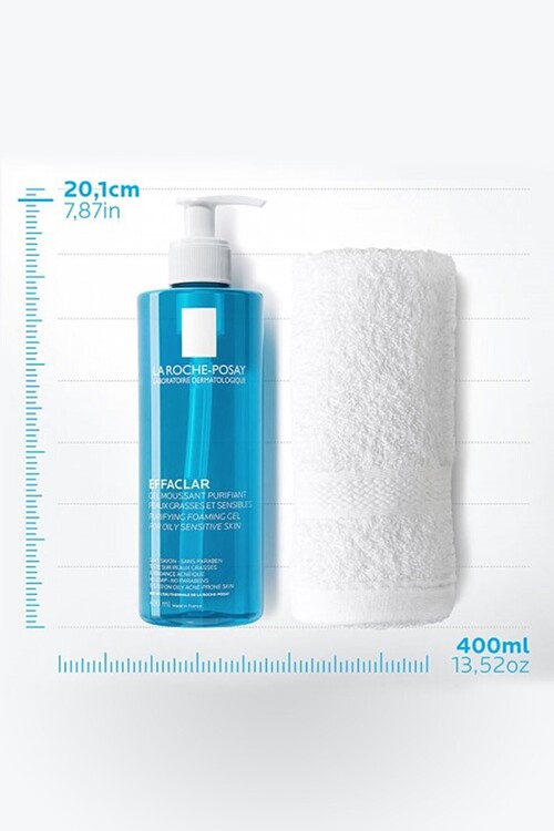 La Roche Posay Effaclar Jel Temizleme Jeli Yağlı/akneye Eğilim Gösteren Ciltler 400 ml x 2