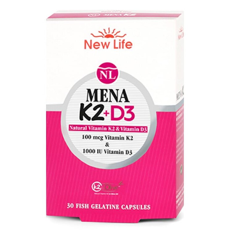 New Life - New Life Mena K2+D3 Takviye Edici Gıda 30 Kapsül