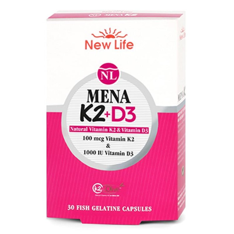 New Life Mena K2+D3 Takviye Edici Gıda 30 Kapsül