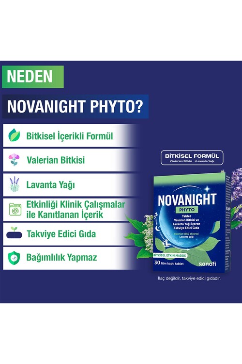 Novanight Phyto 30 Tablet Valerin Bitkisi Ve Lavan