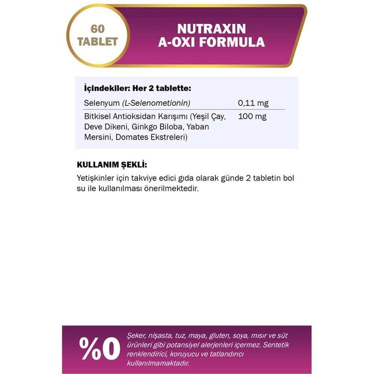 Nutraxin A-Oxi Formula 60 Kapsül