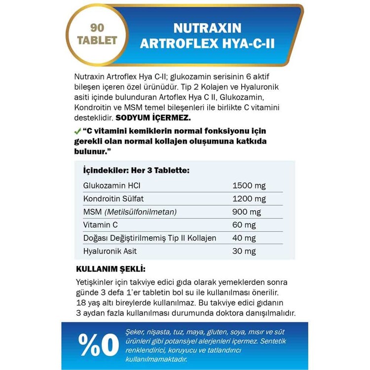 Nutraxin Artroflex HYA-C-II 90 Tablet