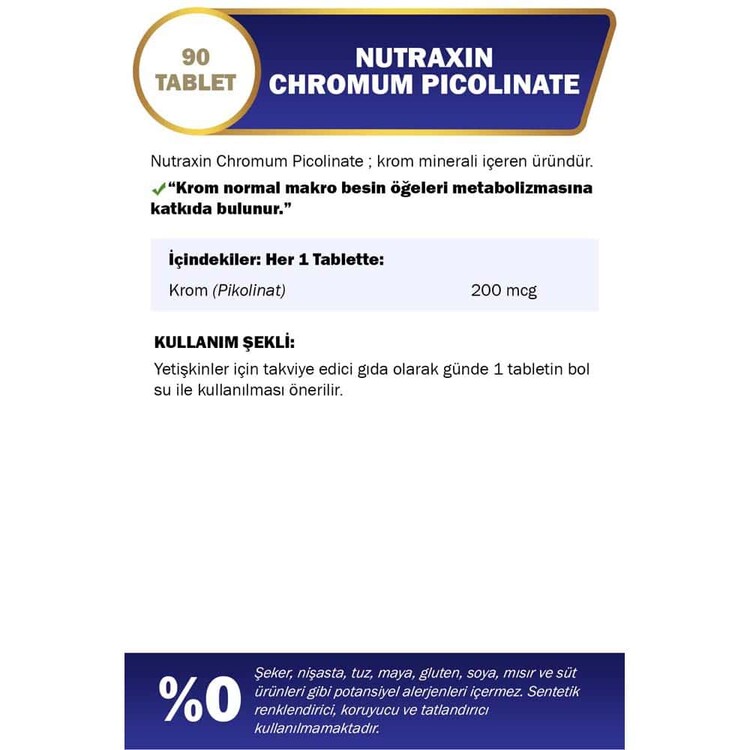 Nutraxin Chromium Picolinat 90 Tablet