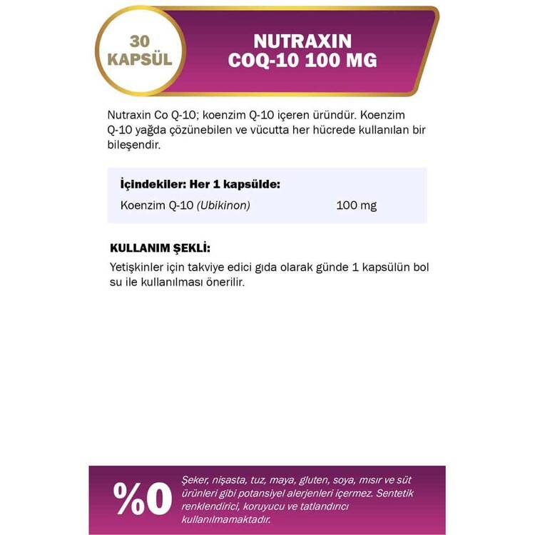 Nutraxin Koenzim Q10 Softgels