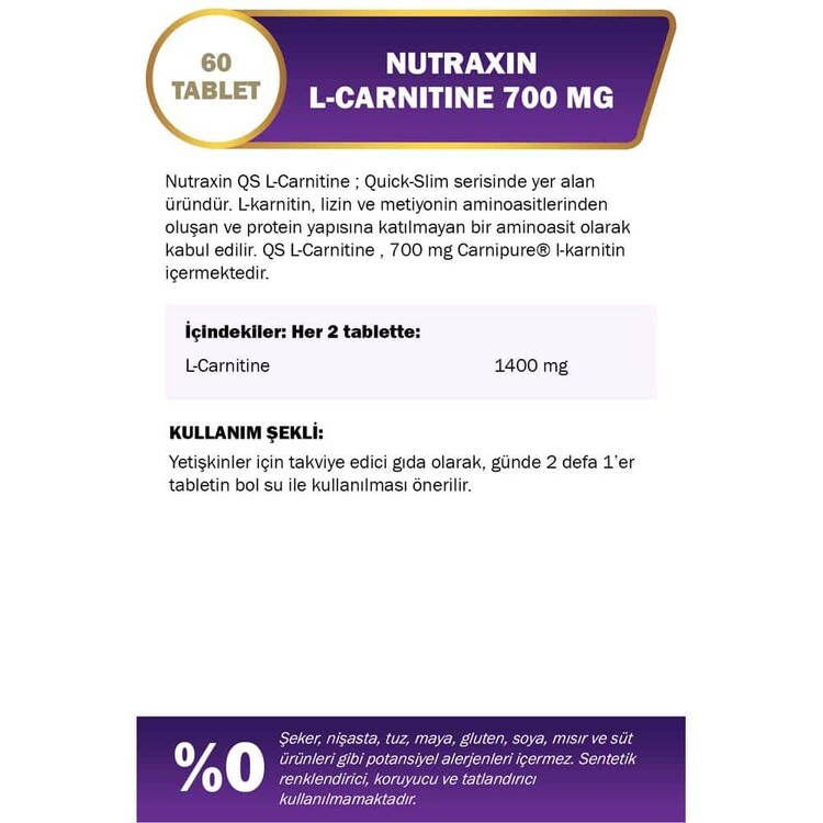 Nutraxin L Carnitine 60 Kapsül