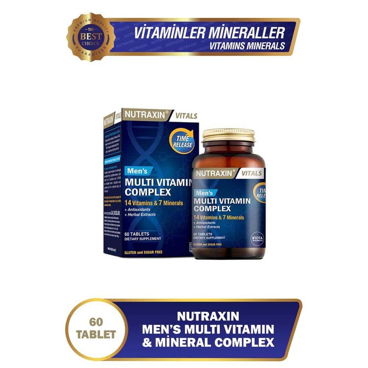 Nutraxin - Nutraxin Multivitamin Erkek 60 Tablet