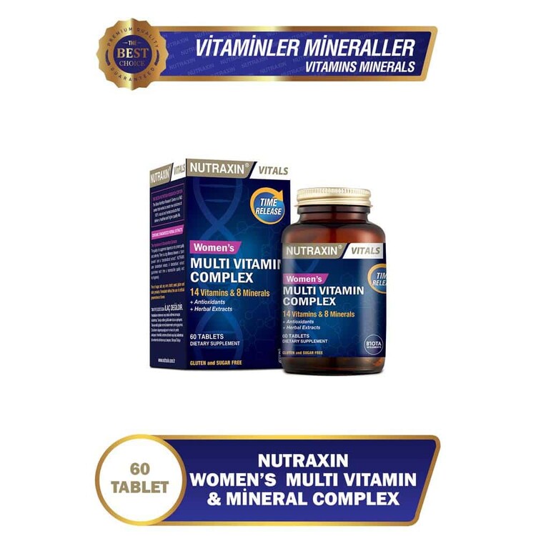 Nutraxin - Nutraxin Multivitamin Kadın 60 Tablet