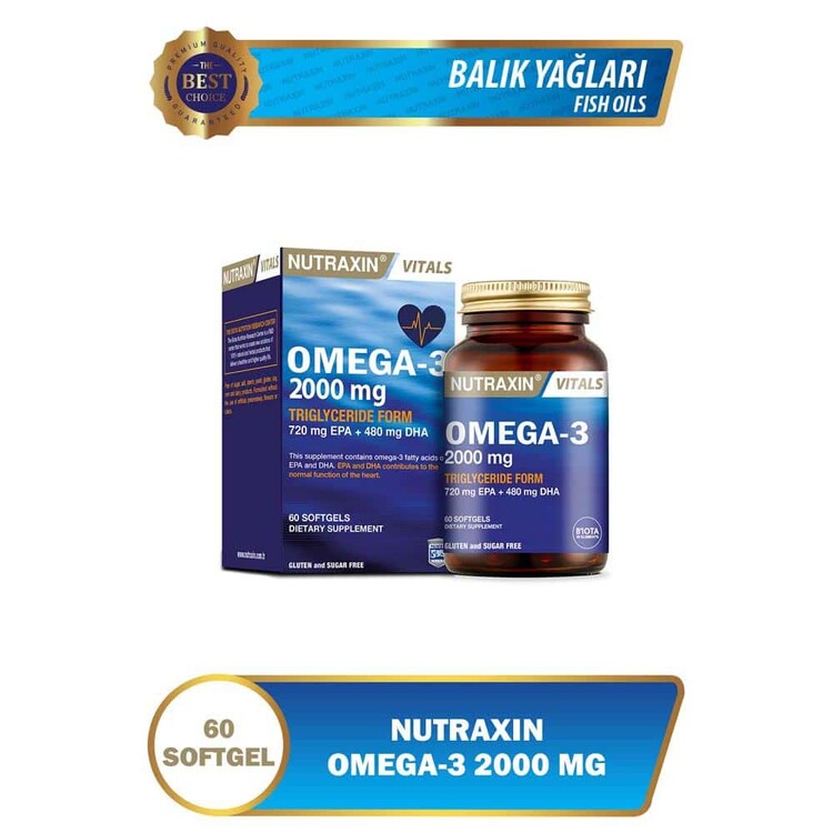 Nutraxin Omega-3 2000 mg 60 Kapsül