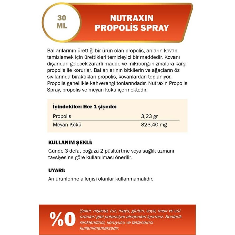 Nutraxin Propolis Bogaz Spreyi