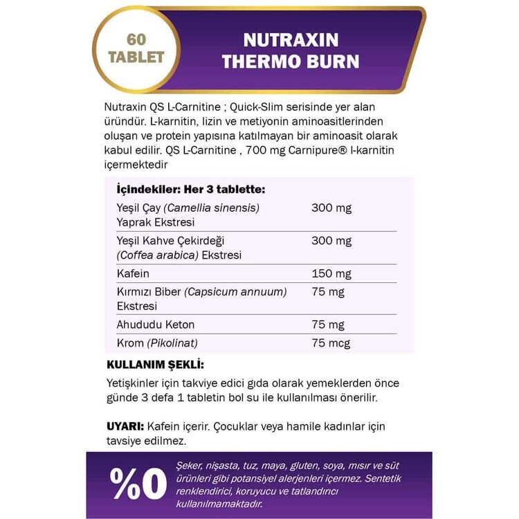 Nutraxin Quick Slim Thermo Burn 60 Tablets