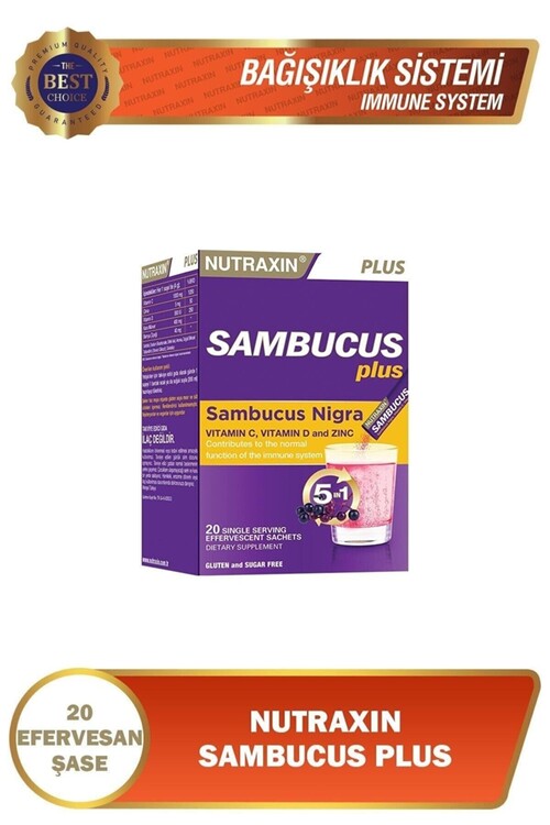 Nutraxin - Nutraxin Sambucus Plus Nigra 20 Efervesan Saşe