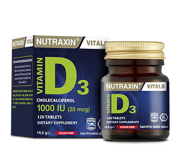 Nutraxin - Nutraxin Vitamin D3 1000 IU 120 Tablet