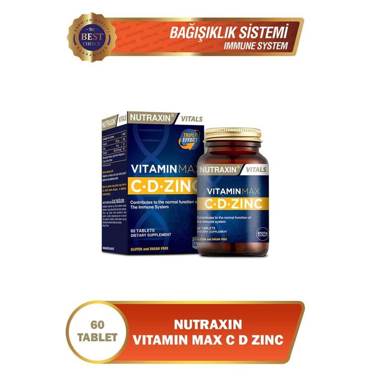 Nutraxin Vitamin Max C.D Çinko 60 Tablet