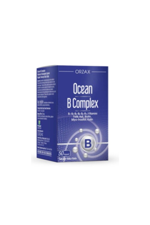 Ocean - Ocean B Complex 50 Kapsül Takviye Edici Gıda