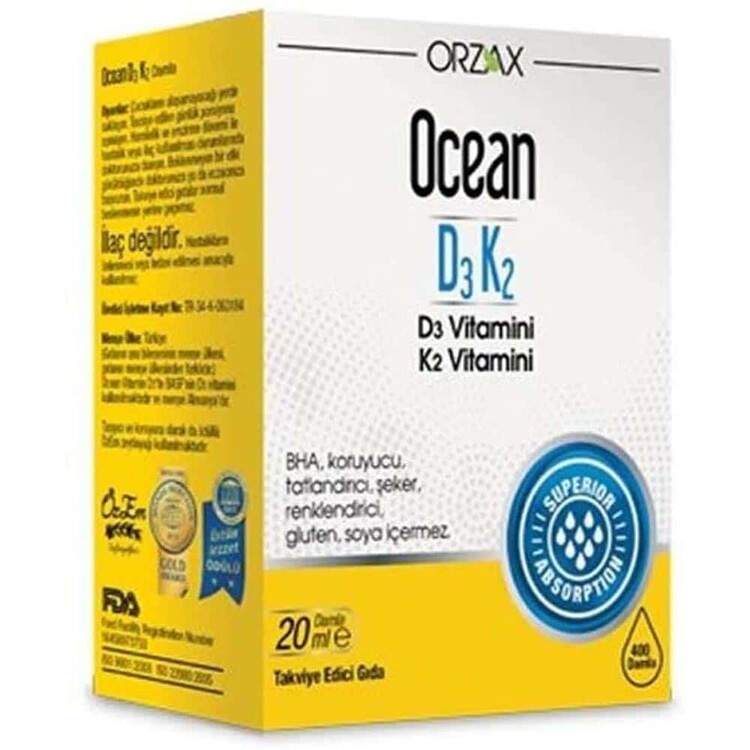 Ocean D3K2 Damla 20 ml