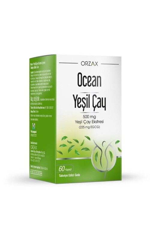 Ocean - Ocean Green Tea 500mg 60 Kapsül - Yeşil Çay