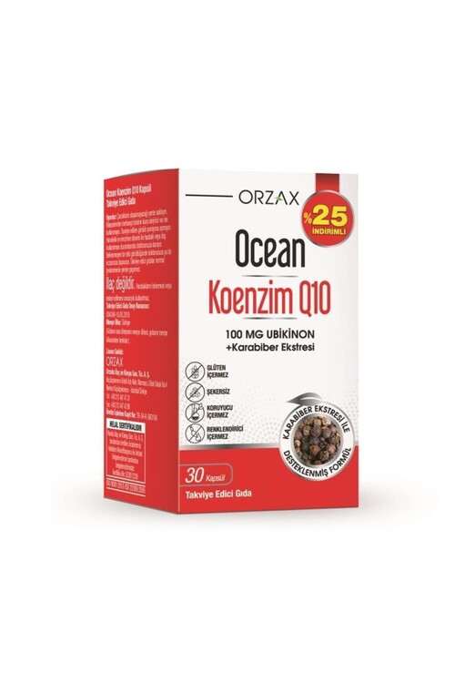 Ocean Koenzim Q10 + Karabiber Ekstresi 30 Kapsül -