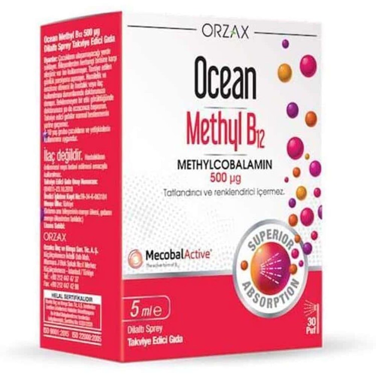 Ocean Methyl B12 500 Mcg 5 mL Sprey