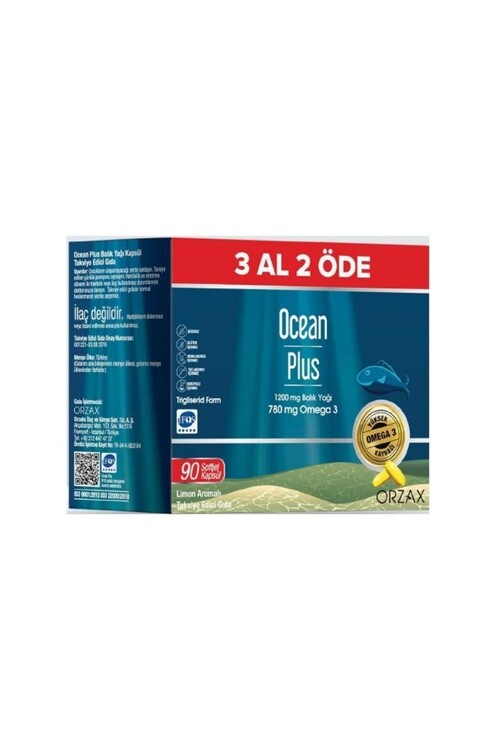 Orzax - Ocean Plus 3 Al 2 Öde 1200 Mg Balık Yağı 90 Kapsül