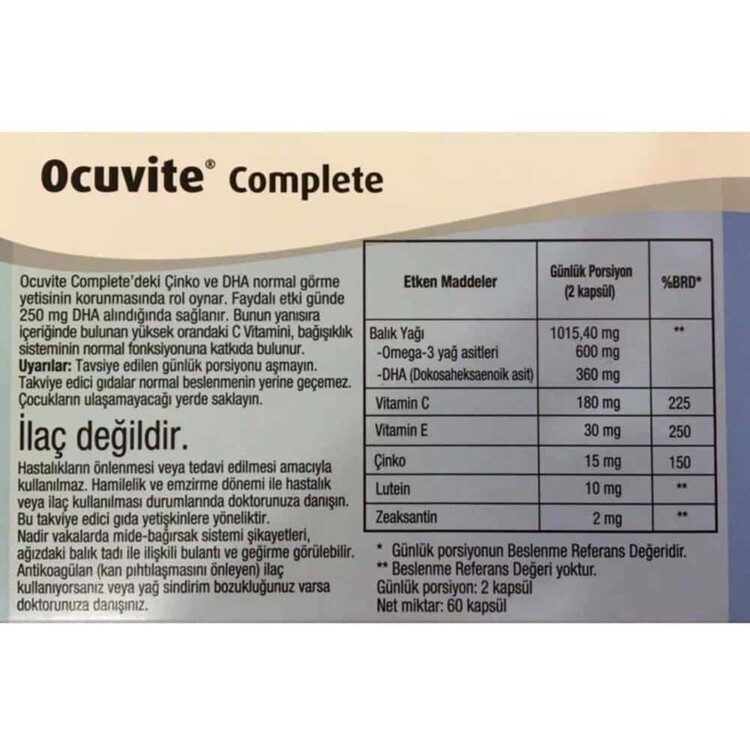 Ocuvite Complete 60 Kapsül