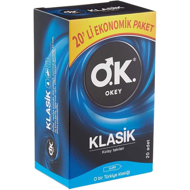 Okey Klasik Prezervatif 20li Ekonomik Paket