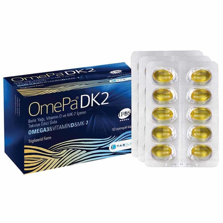 Omepa DK2 Omega 3 & Vitamin D & MENAQ7 50 Yumuşak 