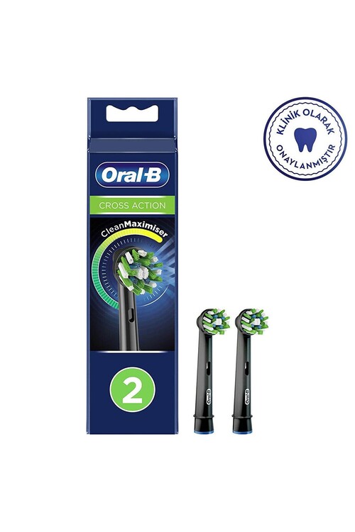 Oral-B - Oral-B Diş Fırçası Yedek Başlığı Siyah Cross Act