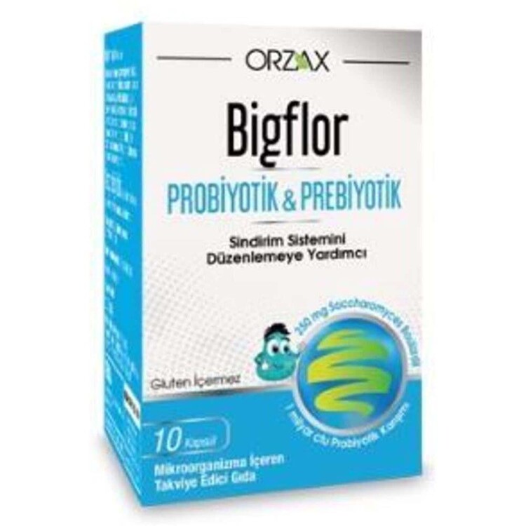 Orzax - Orzax Bigflor Probiotik & Prebiyotik 10 Kapsül
