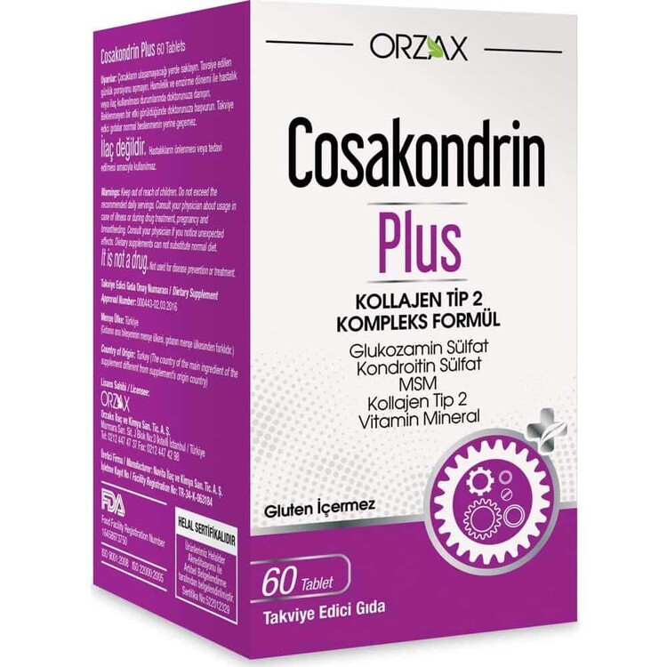 Orzax - Orzax Cosakondrin Plus 60 Tablet