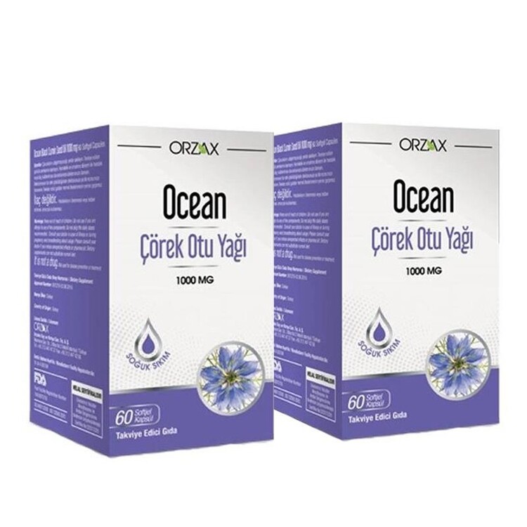 Ocean - Orzax Ocean Çörek Otu Yağı 1000 mg 60 Kapsül | İki