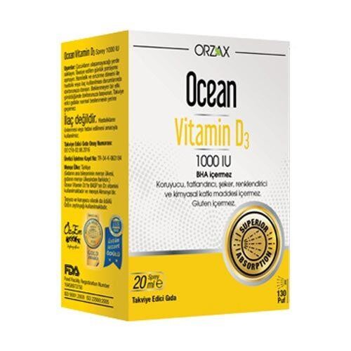 Ocean - Orzax Ocean Vitamin D3 1000 IU Sprey 20ml
