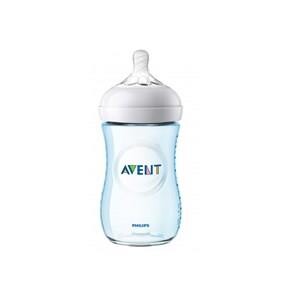 Philips Avent - Philips Avent Natural PP Biberon 260ml Tekli Mavi