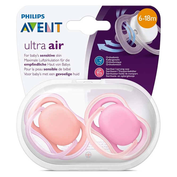 Philips Avent - Philips Avent Ultra Air Emzik 6-18 Ay Kız - Renkli