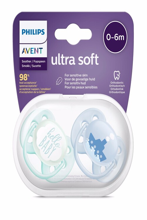 Philips Avent - Philips Avent Ultra Soft Emzik 0-6 Ay Erkek