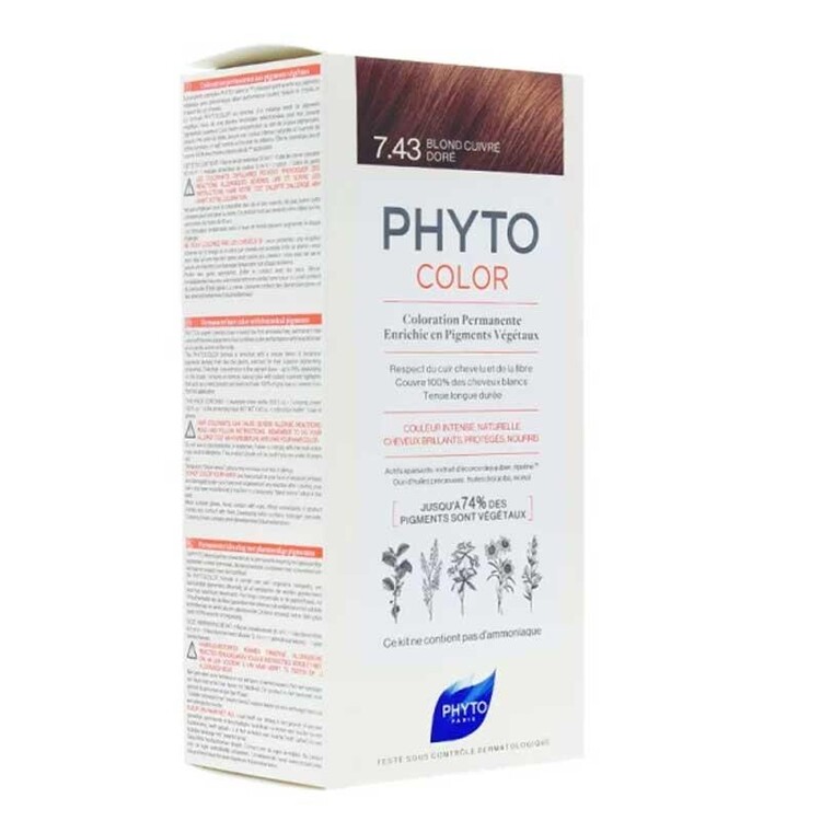 Phyto - Phyto Phytocolor Bitkisel Saç Boyası 7.43 - Kumral