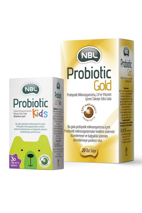 NBL - Nbl Probiotic Gold 20 Saşe ve Probiotic Kids 30 Tablet