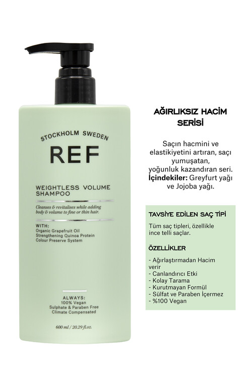 REF STOCKHOLM - Ref Stockholm Weıghtless Volume Shampoo 600ml