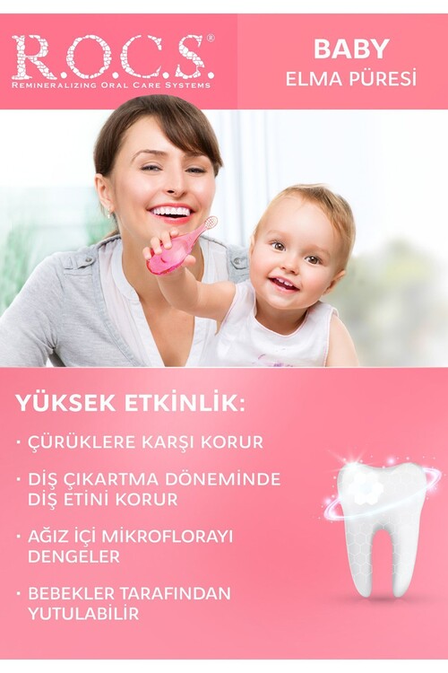 Rocs Elma Püresi Florürsüz Diş Macunu 35 ml 0-3 Ya