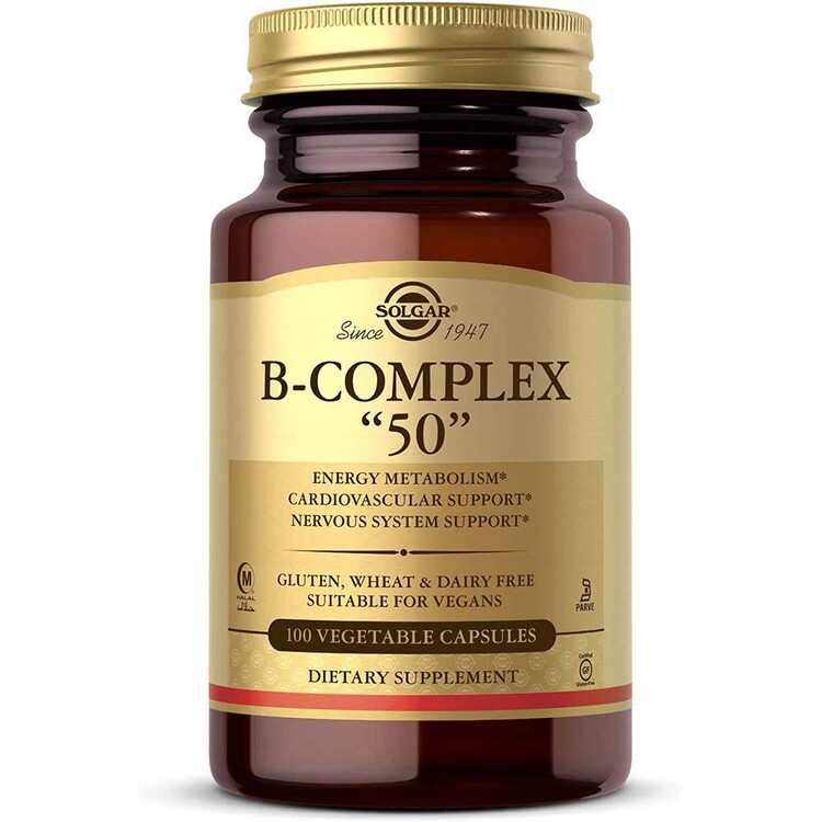 Solgar - Solgar Vitamin B-Complex 50 100 Kapsül