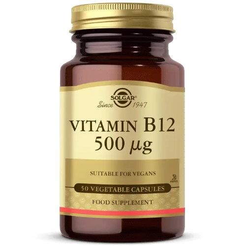 Solgar - Solgar Vitamin B12 500 mcg 50 Kapsül