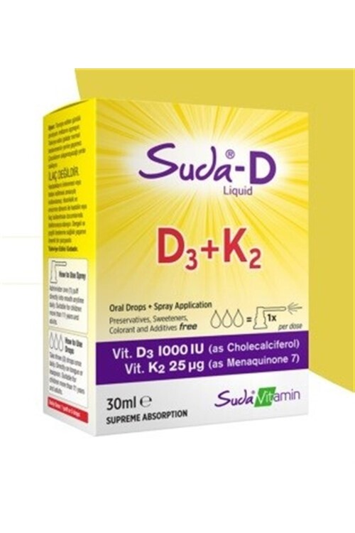 Suda Vitamin - Suda D Vitamin D3k2 Liquid 30 ml
