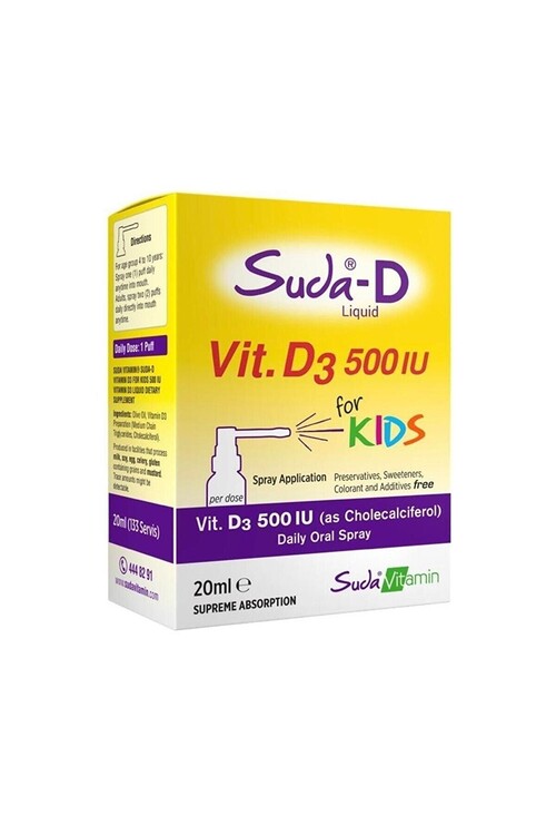 Suda Vitamin - Suda Vitamin D3 Çocuklar Için 4-10 Yaş- 20ml