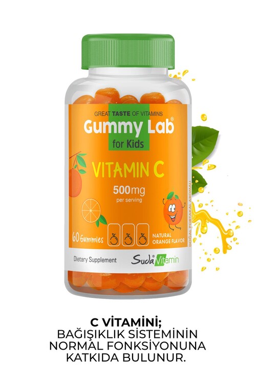 Suda Vitamin Gummylab Vıtamın C For Kıds Portakal 