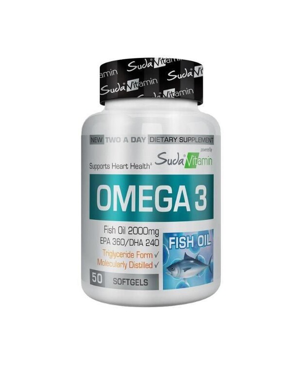 Suda Vitamin - Suda Vitamin Omega 3 2000 mg 50 Yumuşak Kapsül