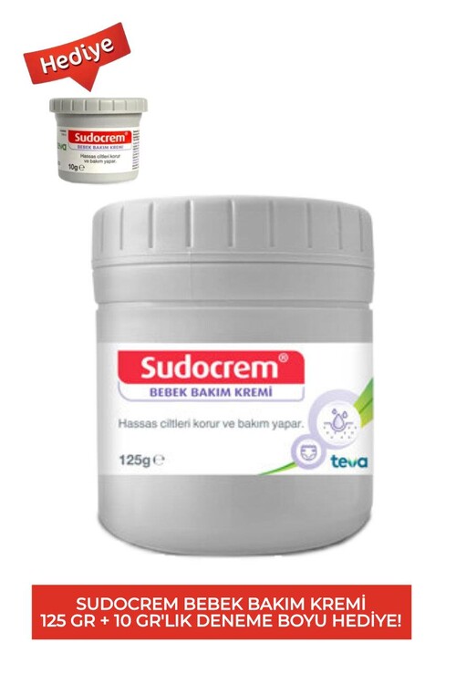 Sudocrem - Sudocrem Bebek Bakım Kremi 125 Gr+10 Gram Deneme Boy Hediyeli!