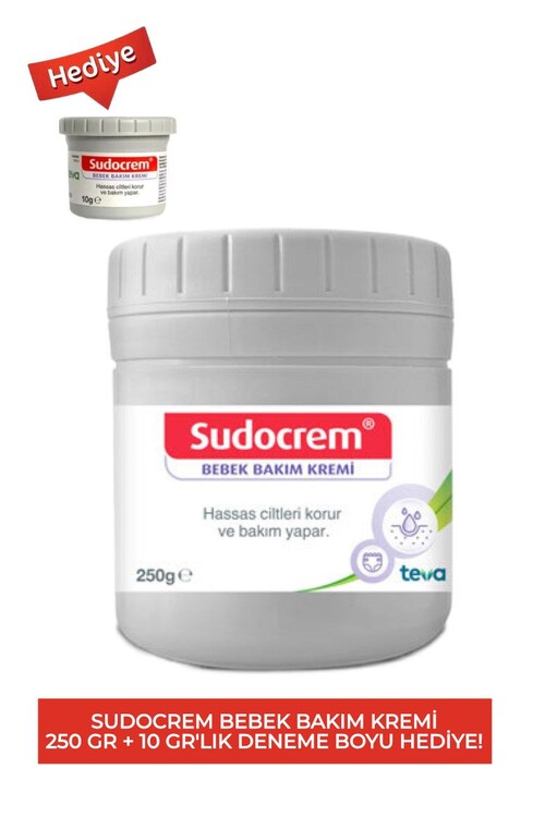 Sudocrem - Sudocrem Bebek Bakım Kremi 250 Gr+10 Gram Deneme Boy Hediyeli!