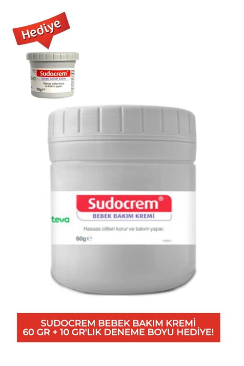 Sudocrem - Sudocrem Bebek Bakım Kremi 60 Gr+10 Gram Deneme Boy Hediyeli!