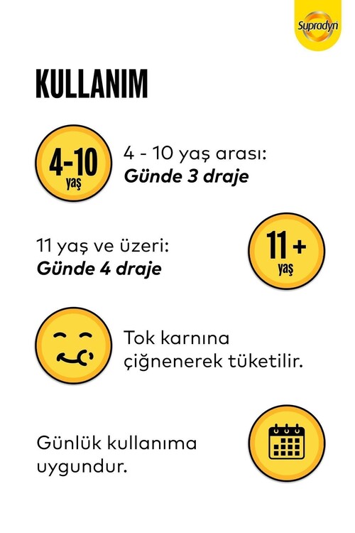 Suradyn Kids+ Redoxon Kids 60x2 Çiğnenebilir Draje